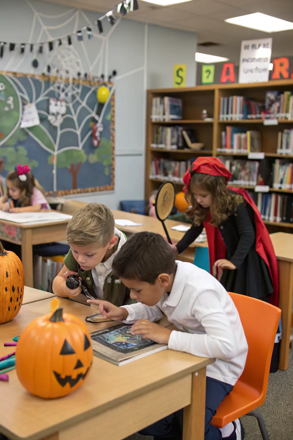 Halloween scavenger hunt for kids classroom party
