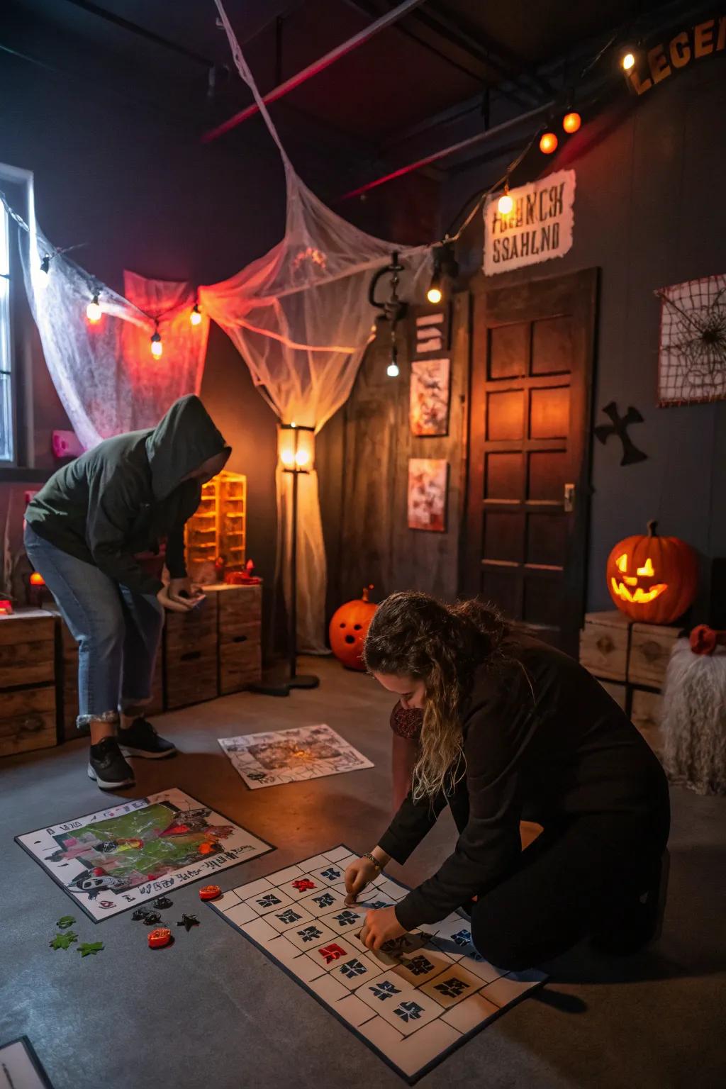 A thrilling Halloween escape room challenge.