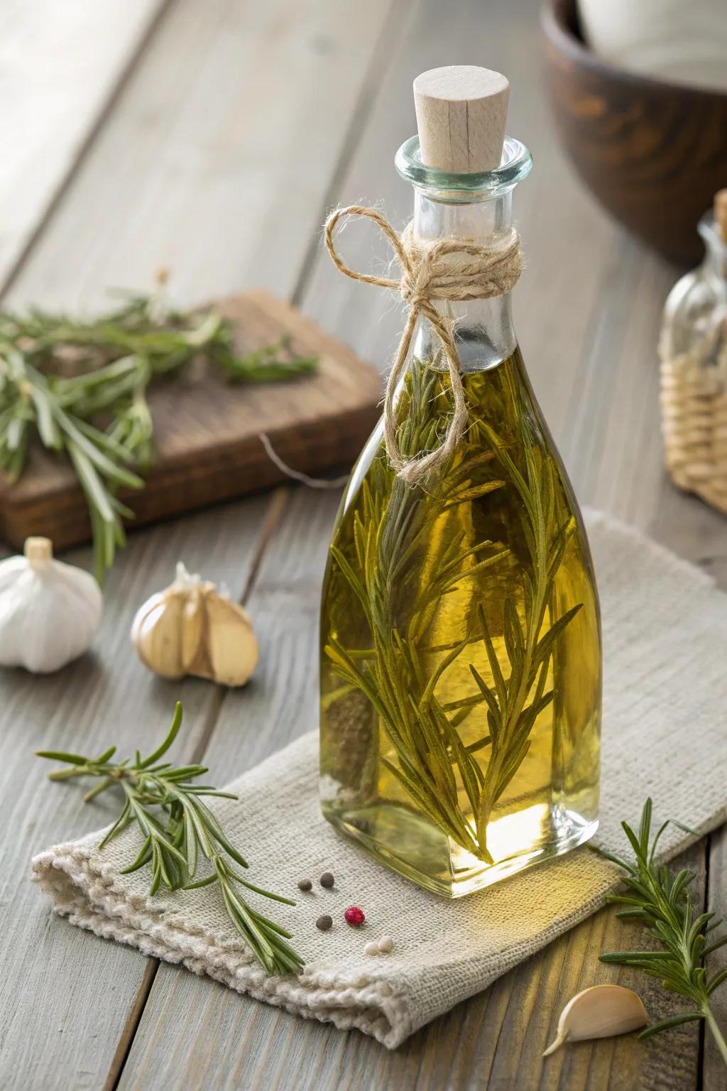 Elevate your gifting game with homemade infused oils - a touch of gourmet delight!