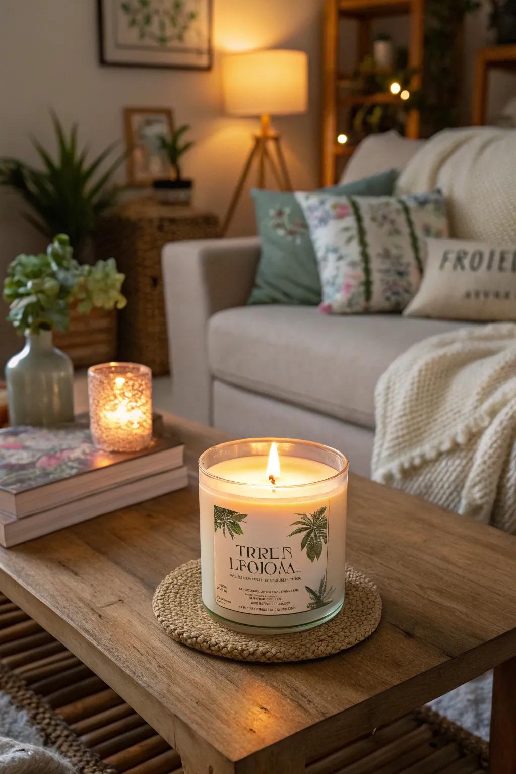 Tropical scented candles, bringing island aromas home.