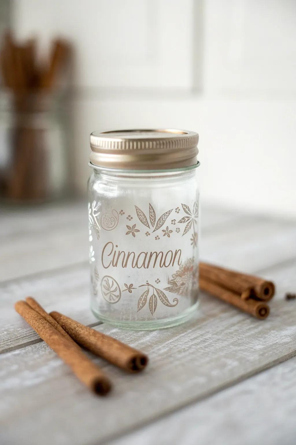 Transform your spice collection with engraved elegance—where simplicity meets sophistication.