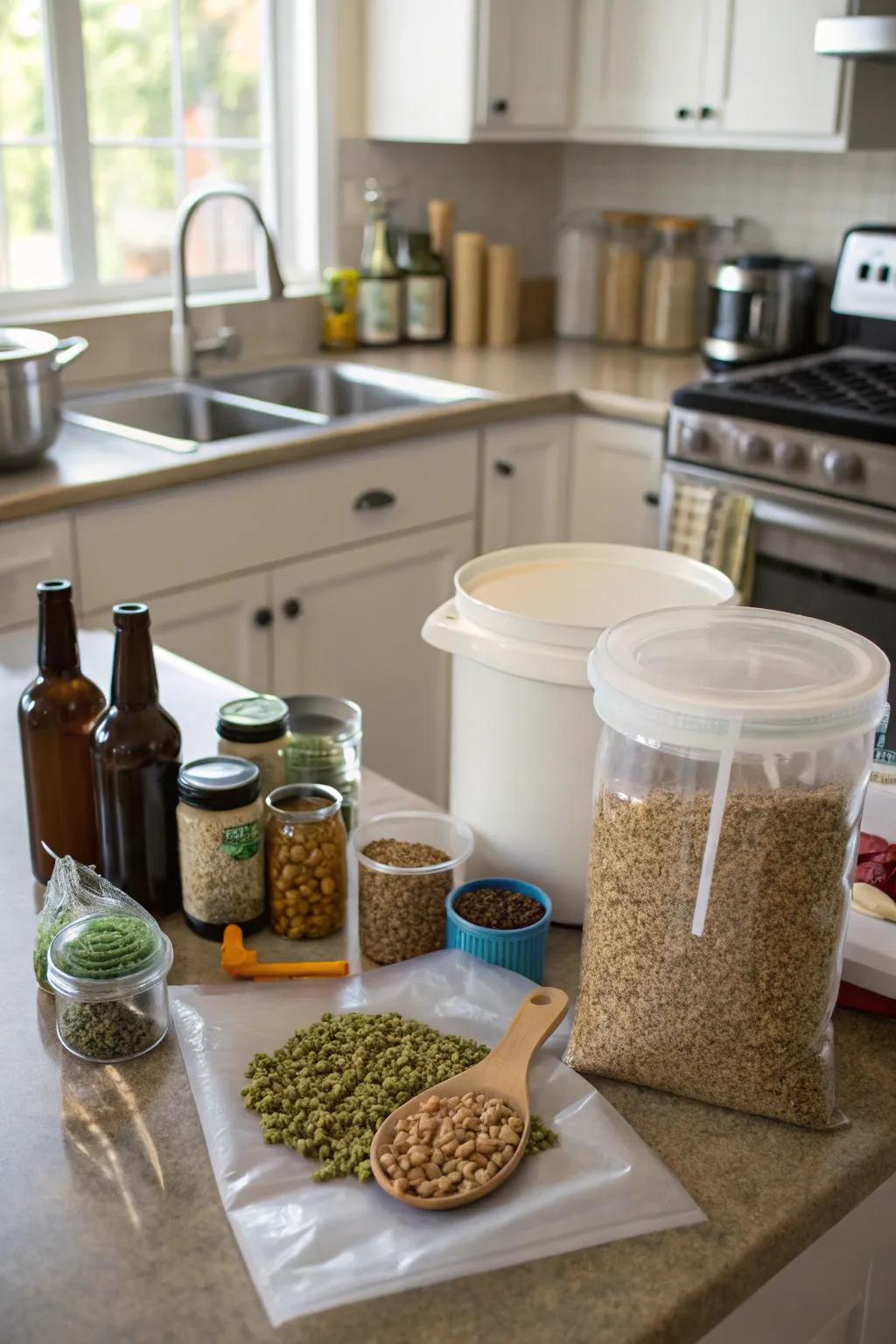 Brew your own craft beer with a home brewing kit.