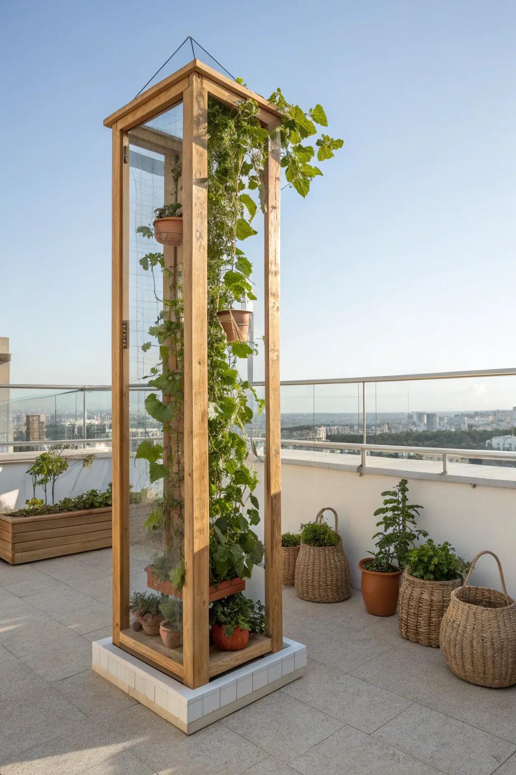 Transform your rooftop into a serene hydroponic oasis, where simplicity meets natural beauty.