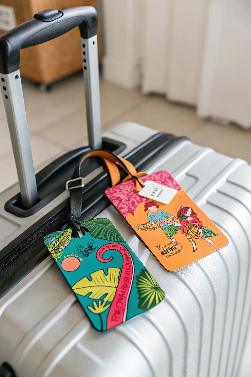 Custom luggage tags are perfect for wanderlust-inspired favors.