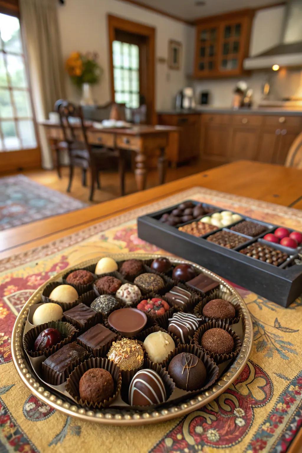 Gourmet chocolates are a sweet delight for any occasion.