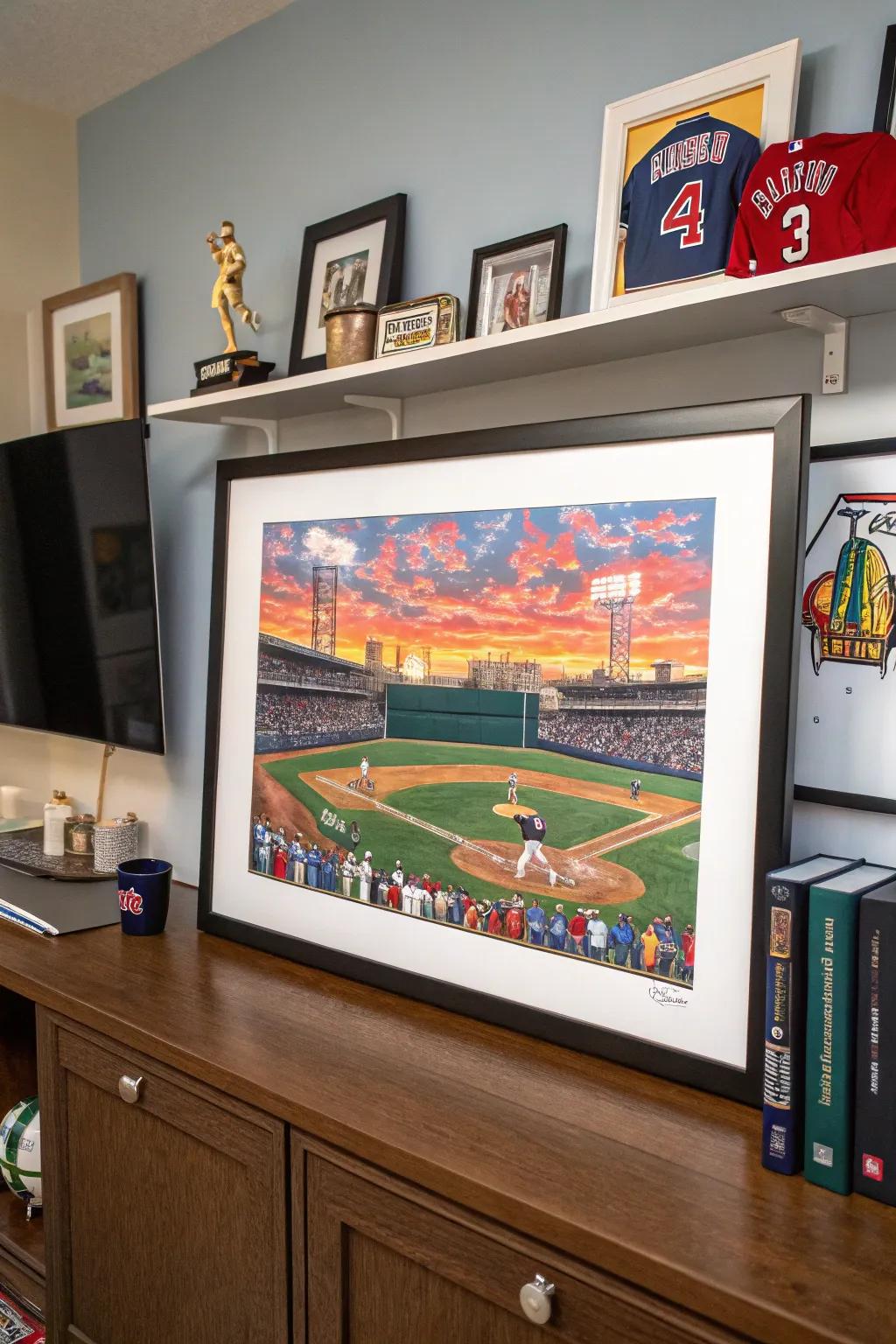 Bring dad's favorite sport to life with an action-packed drawing.