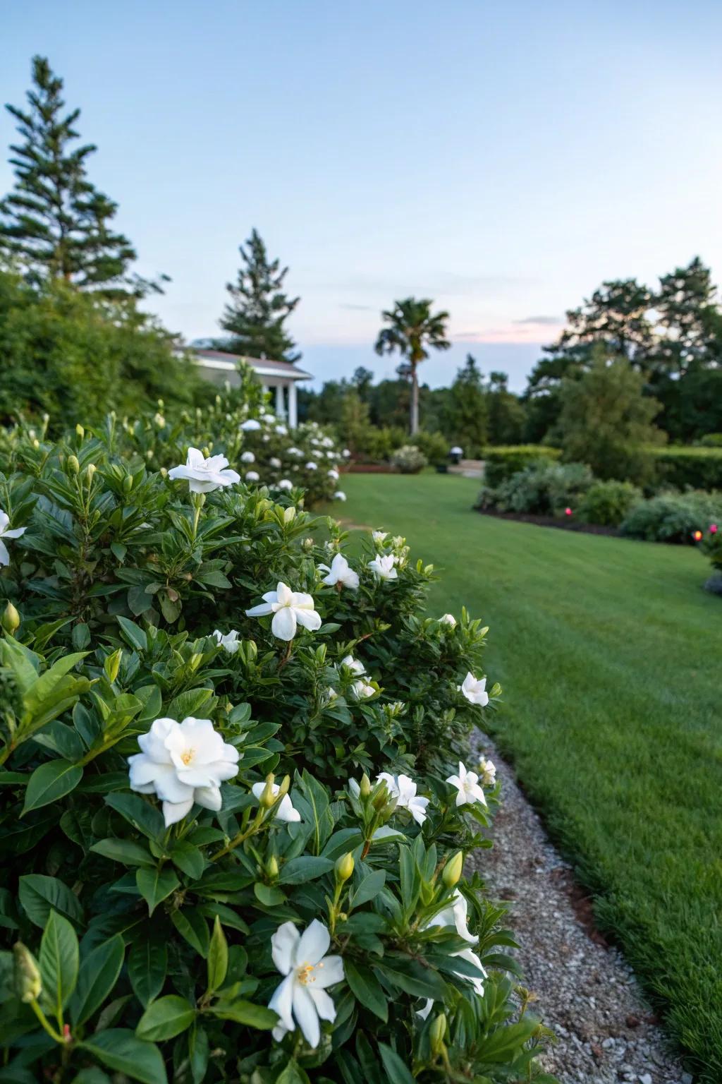 Enjoy year-round charm with the evergreen beauty of gardenias.