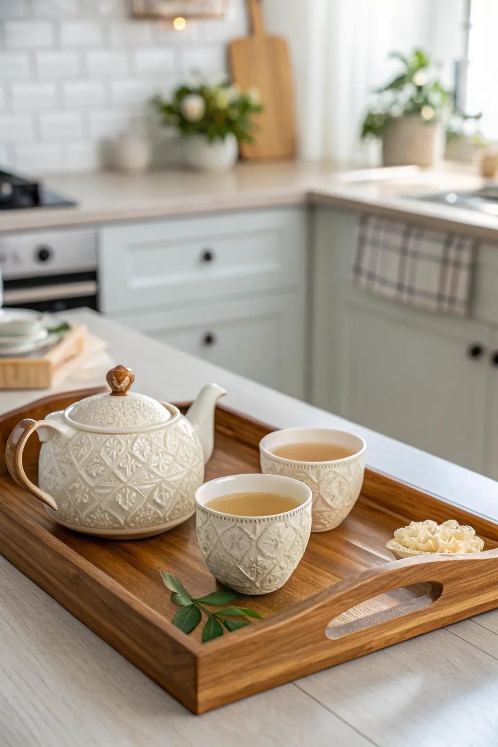 Enjoy a tranquil tea ritual with an artisan tea set.