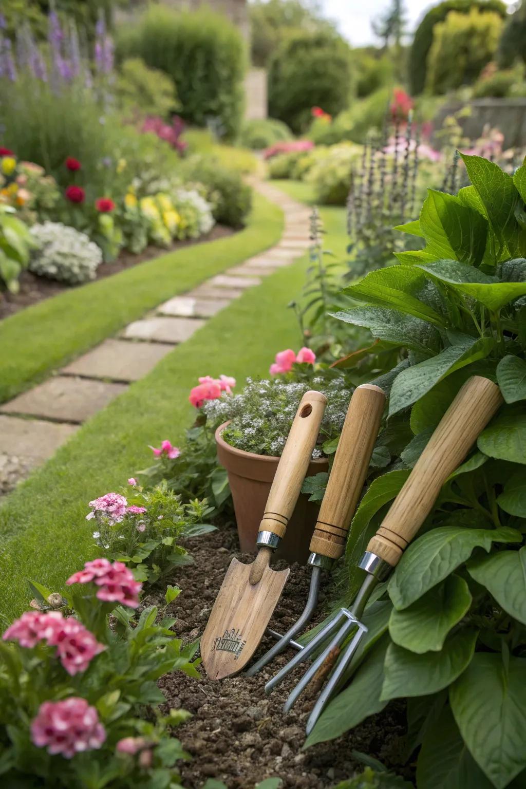 Make gardening special with a personalized tool set.