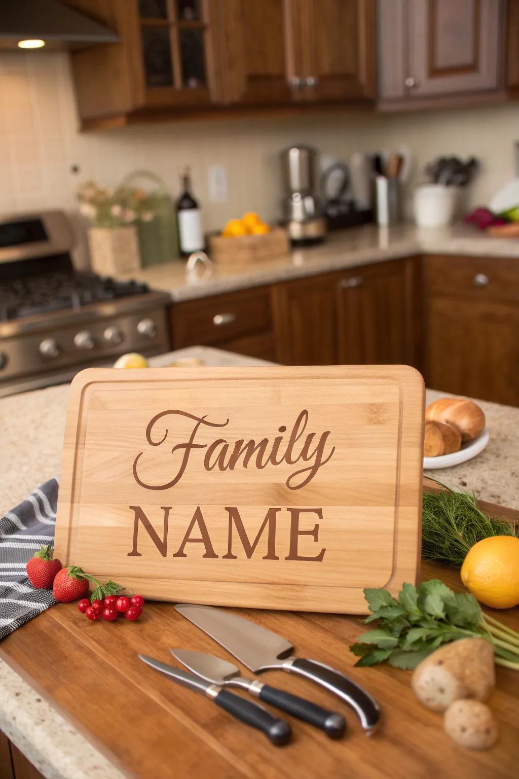 Add a personal touch to their kitchen with a custom cutting board.