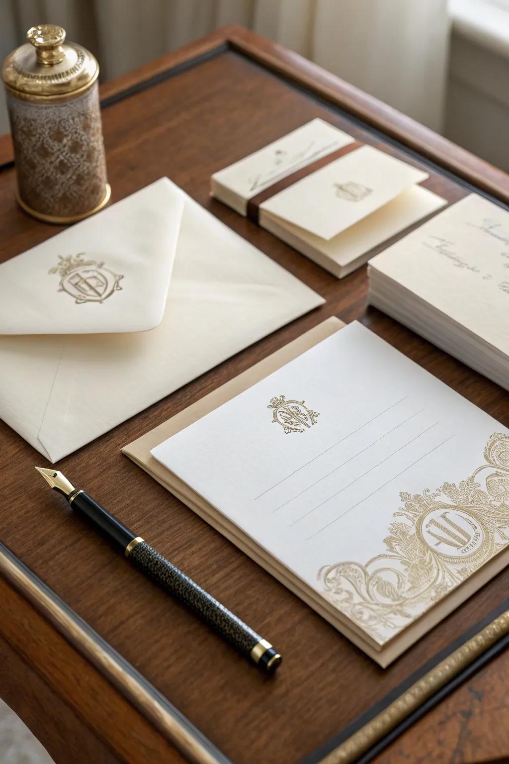 Personalized stationery for heartfelt correspondence.