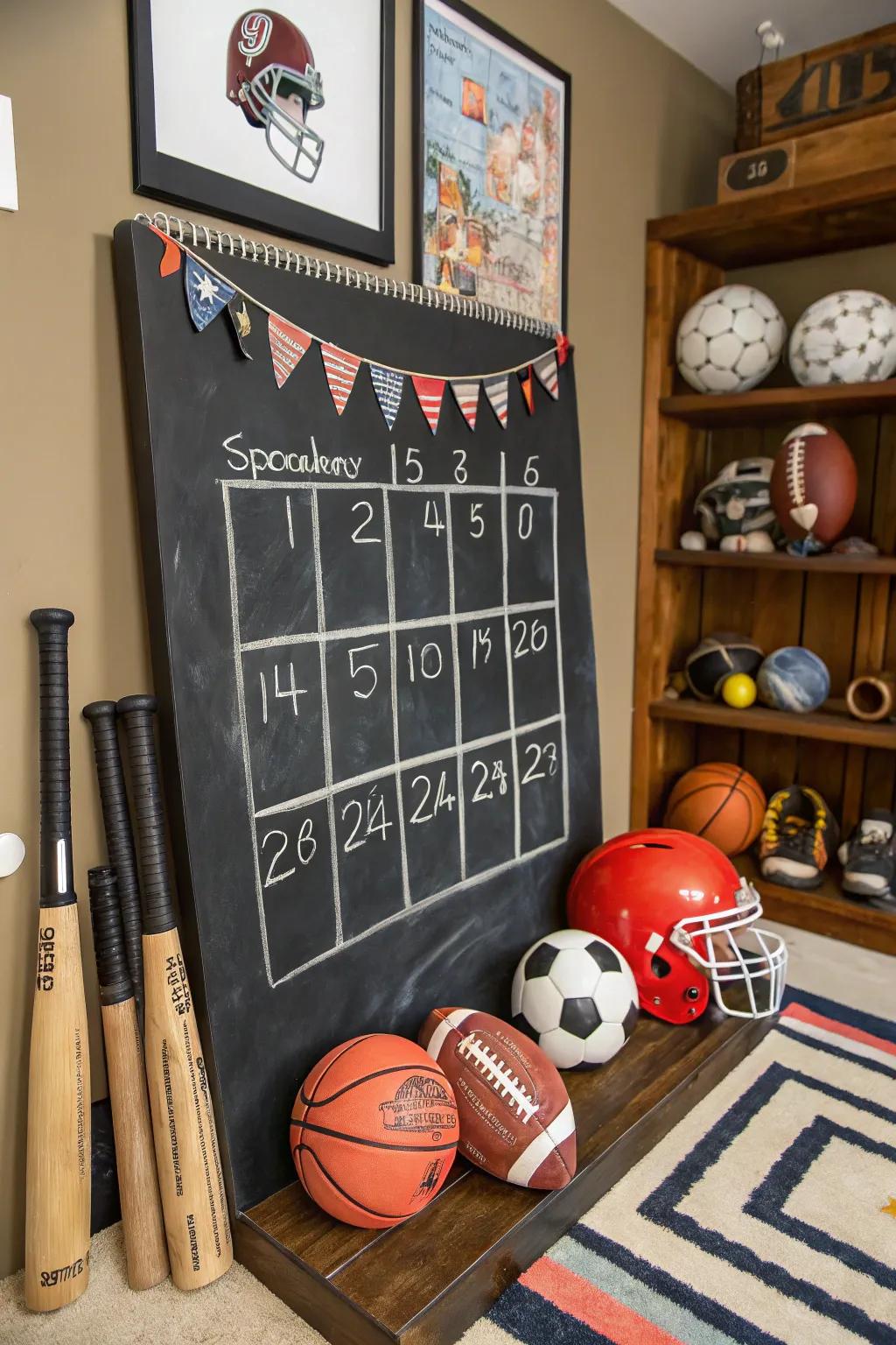 Get into the game with a sports-themed calendar showcasing your summer favorites.