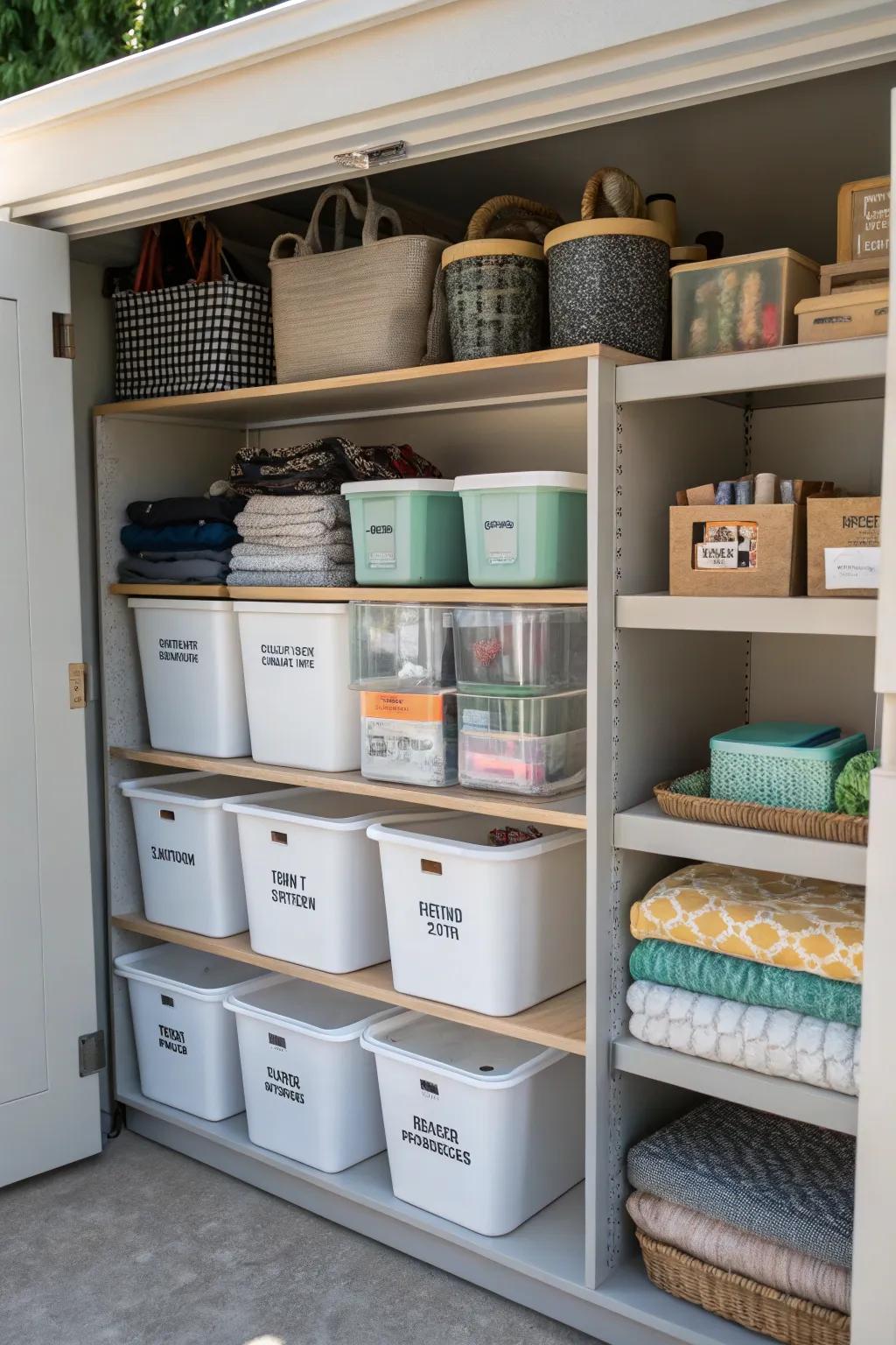 Organize items by how often you use them for efficient storage.