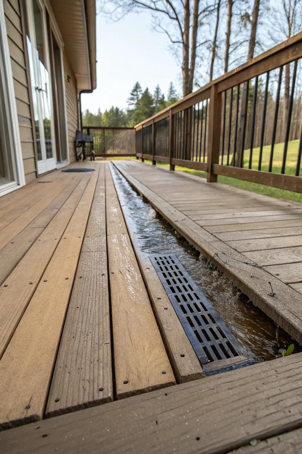 Improving deck longevity with efficient drainage solutions.