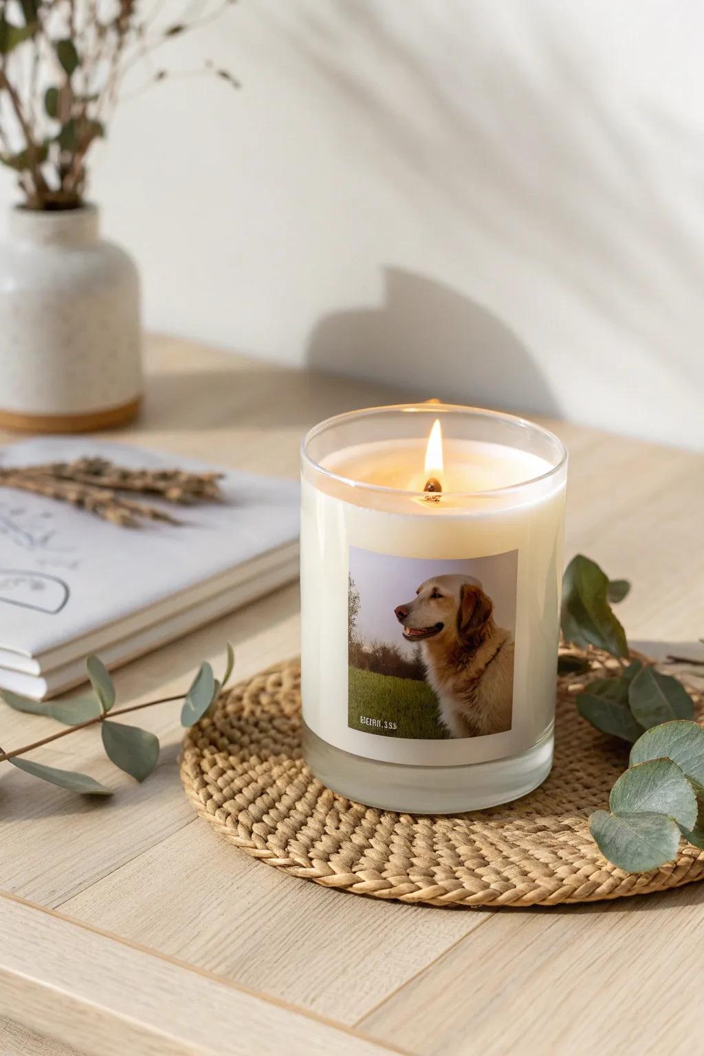 Illuminate your memories with a handcrafted photo candle, a perfect blend of warmth and personalized charm.
