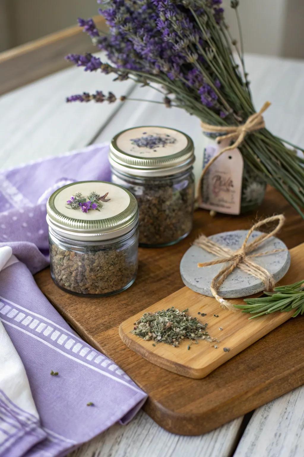 Lavender kitchen set for culinary creativity.