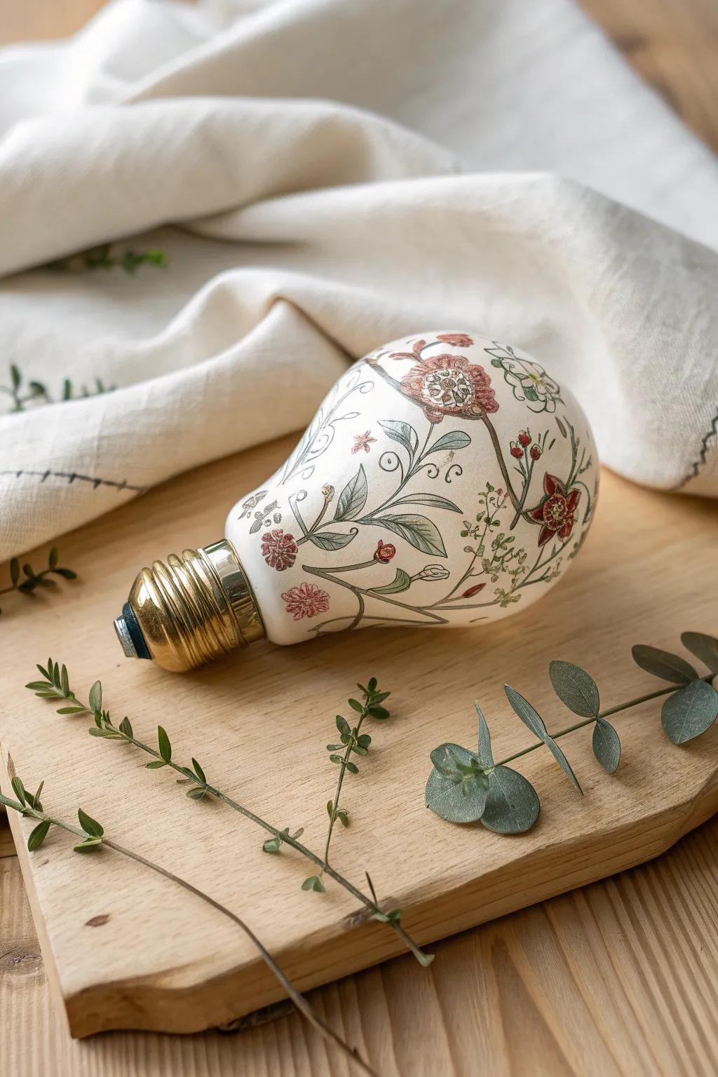 Illuminate your space with art: handcrafted light bulb masterpieces that tell a story.