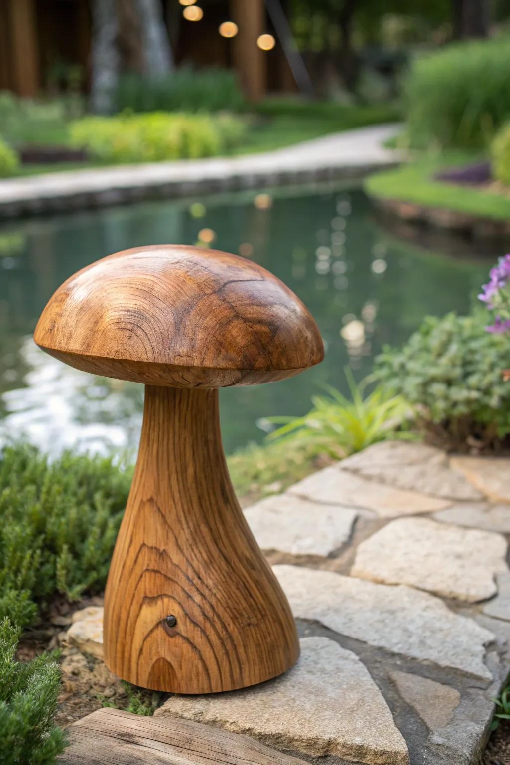 Whimsical Craftsmanship: Add Charm to Your Garden with Log Mushrooms