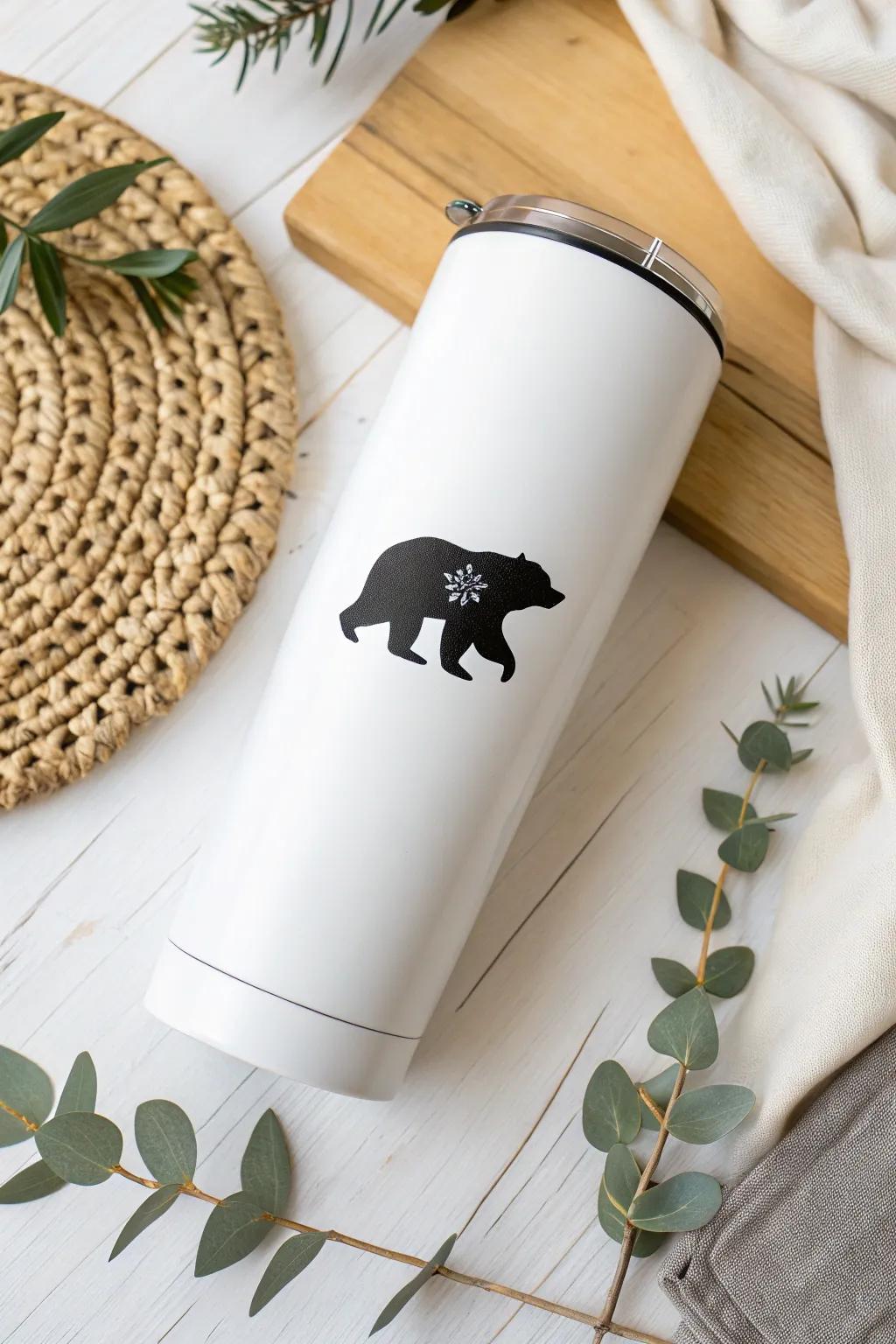 Embrace simplicity with this chic Mama Bear tumbler, perfect for lovers of minimalist design.