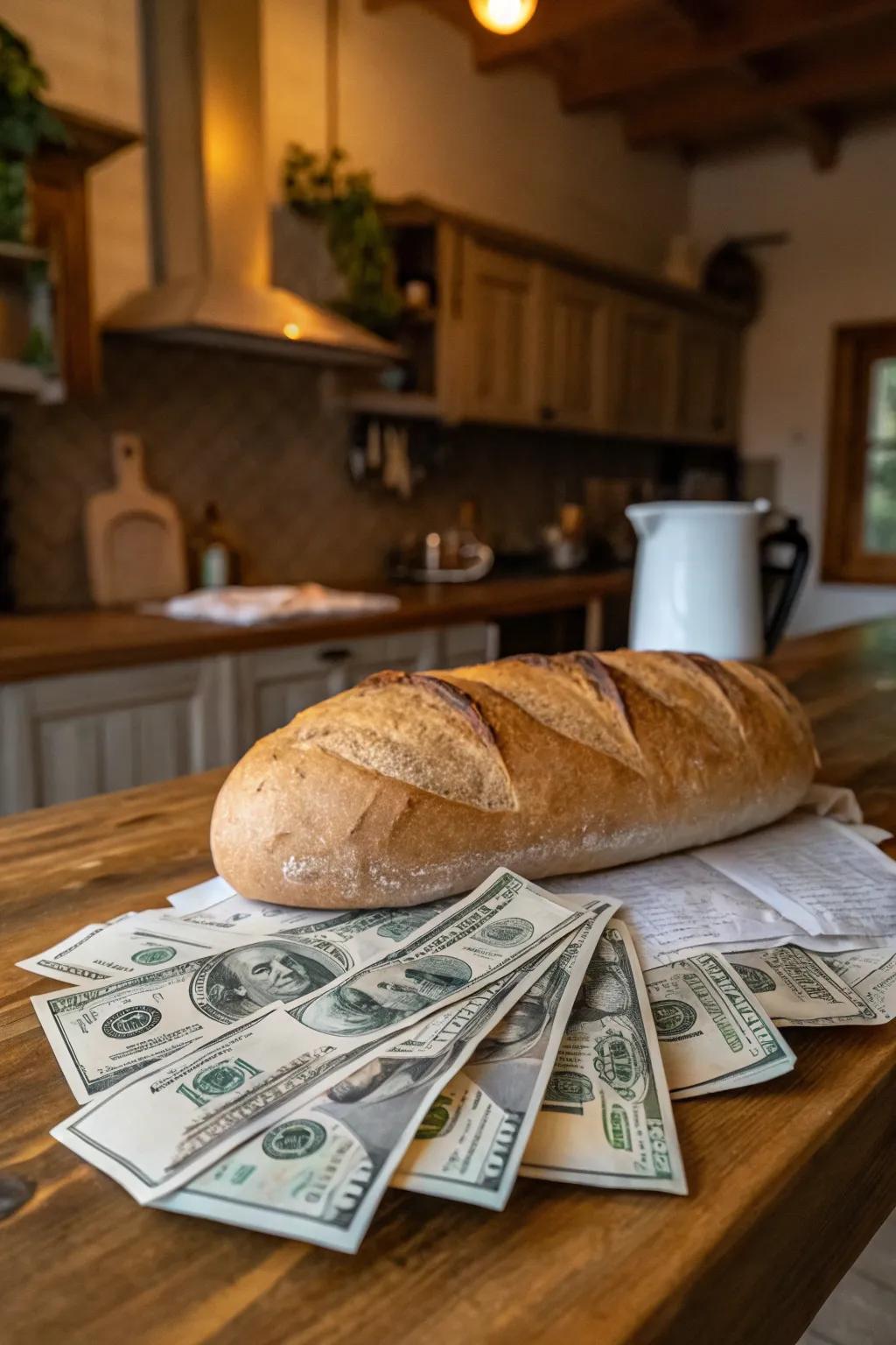 A Humorous Gift: Hidden Cash in a Loaf of Bread