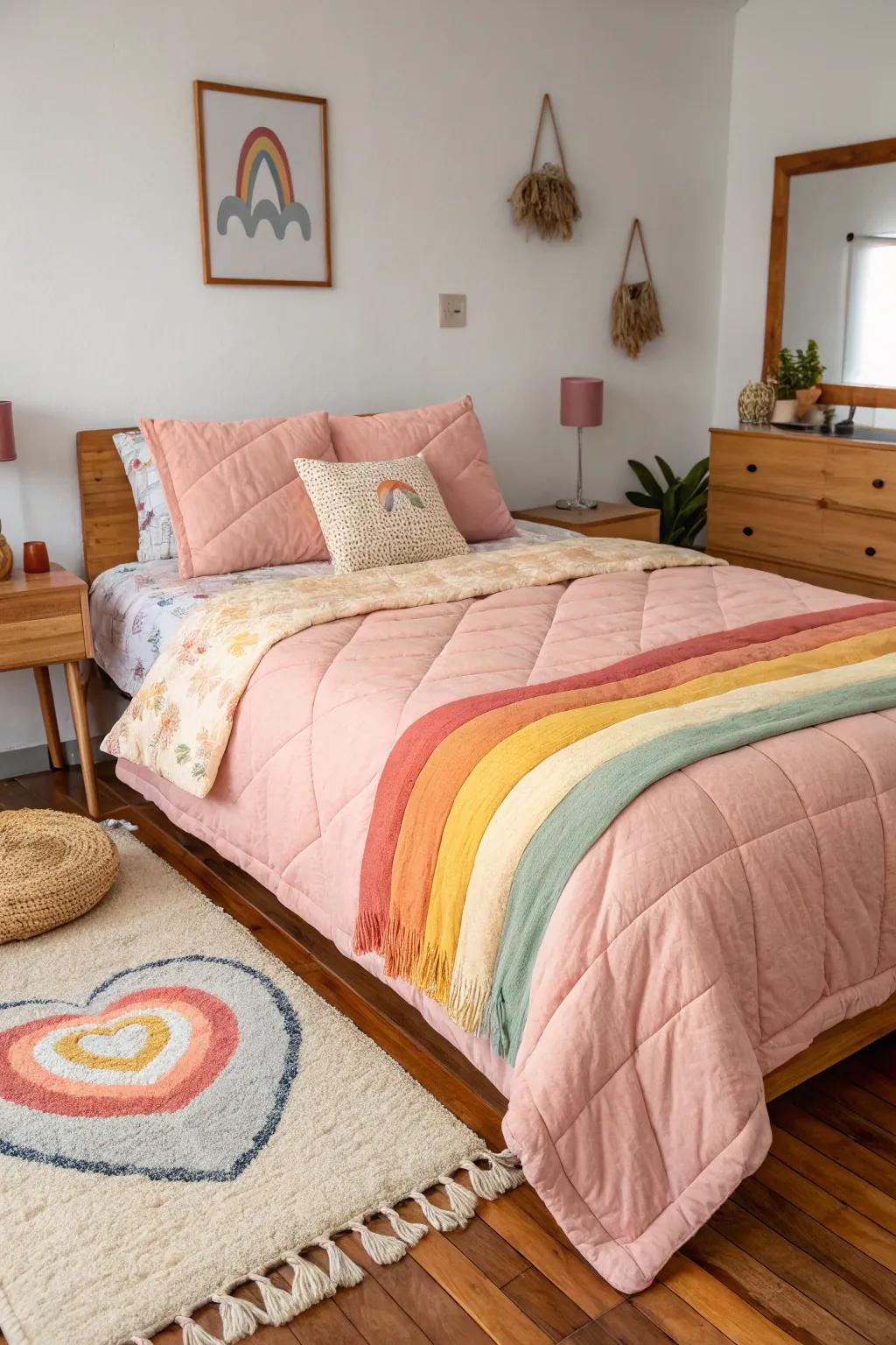 Recycled materials for eco-conscious bedding.