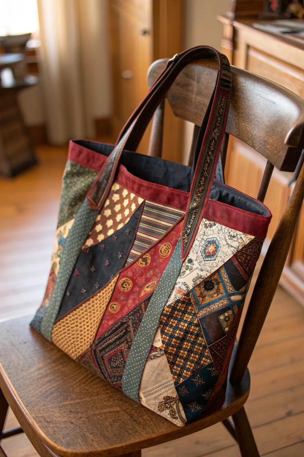 Elevate your style with a unique necktie tote bag, where craftsmanship meets creativity.