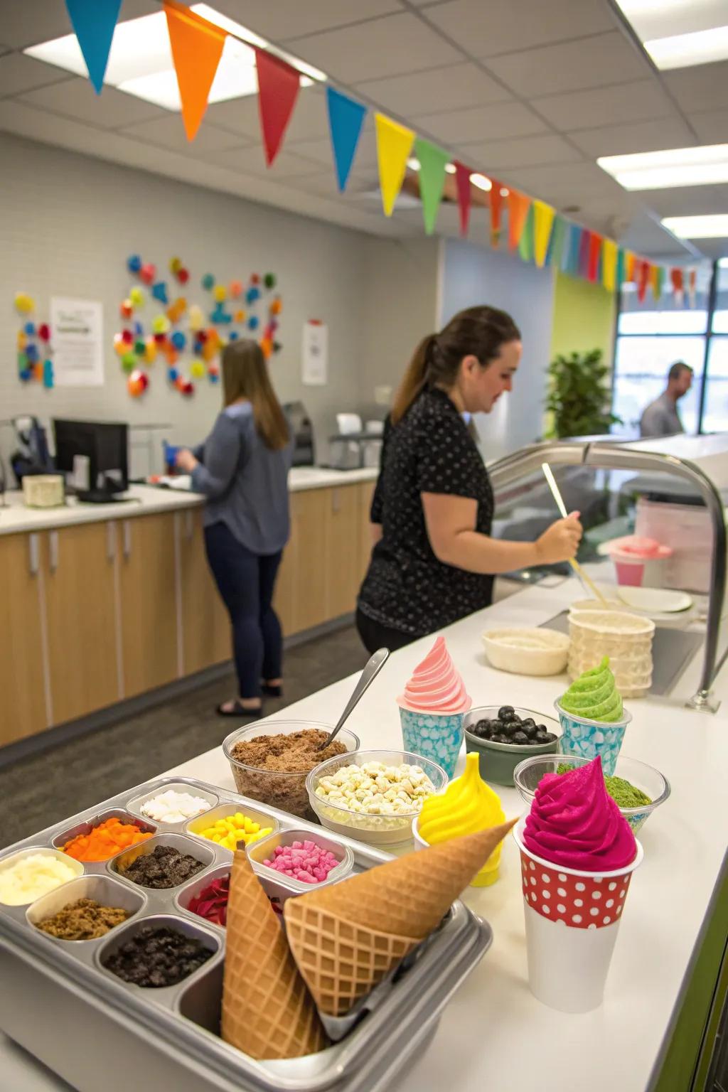 An ice cream social is a delicious alternative to cake.