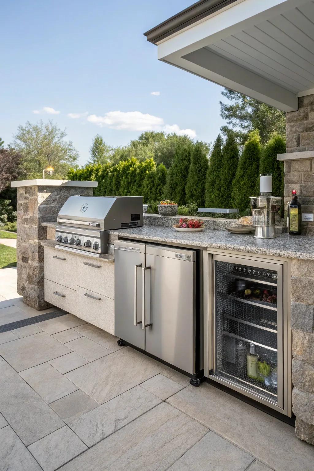 Keep perishables fresh with an under-counter fridge.