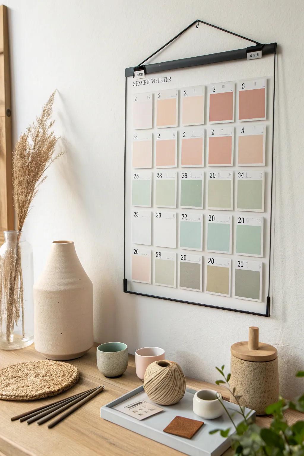 Elevate your home office with this chic DIY dry-erase calendar, where Scandinavian simplicity meets boho charm.