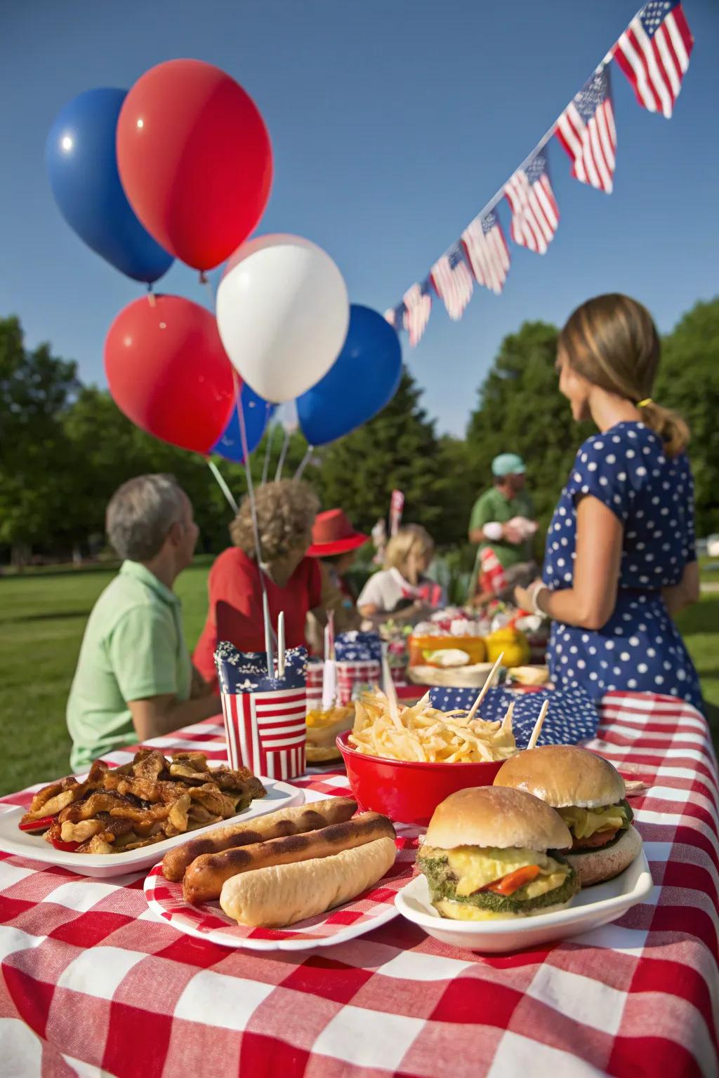 Show your true colors with a patriotic-themed picnic.