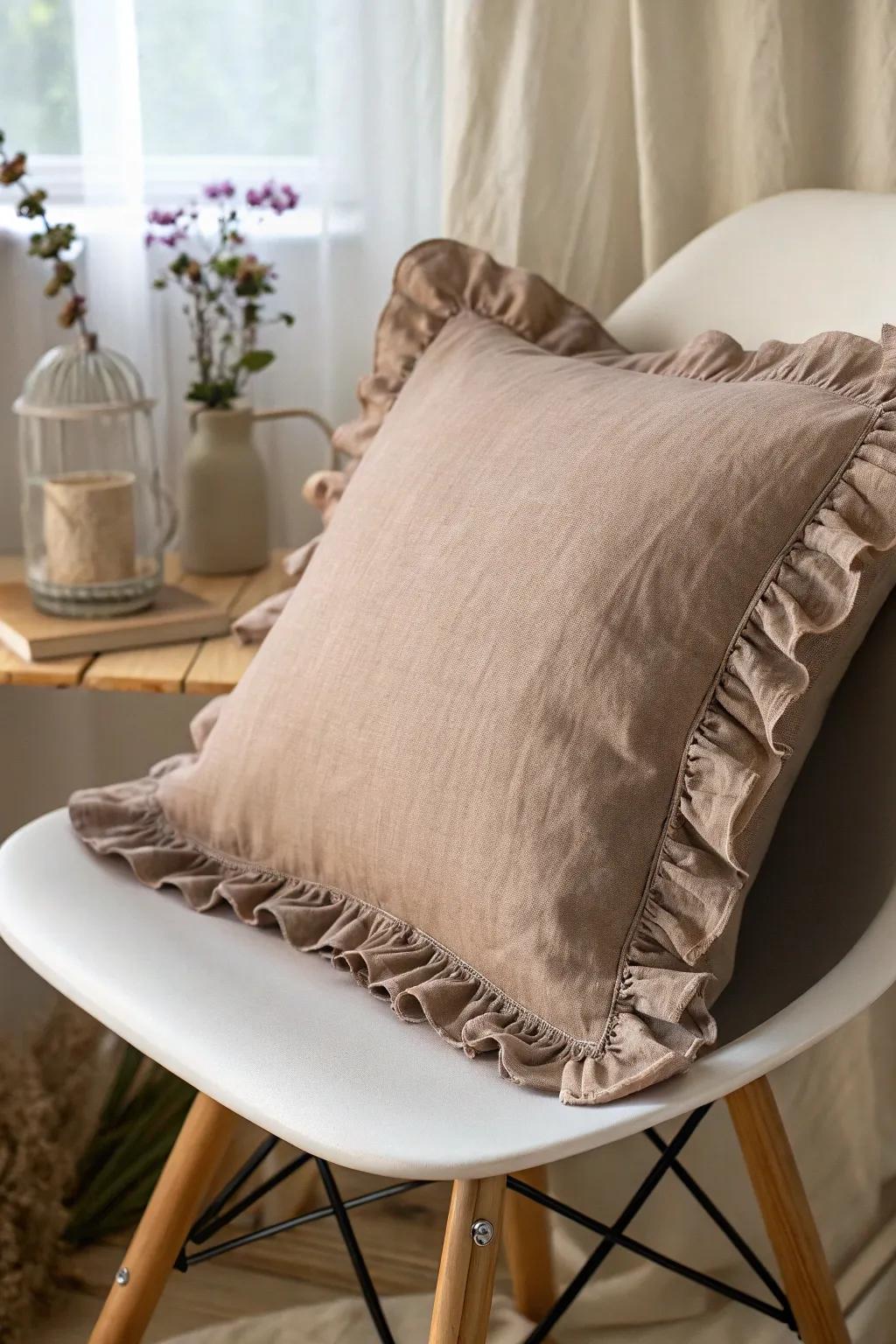 Ruffled Elegance: Elevate your space with a touch of romantic charm.