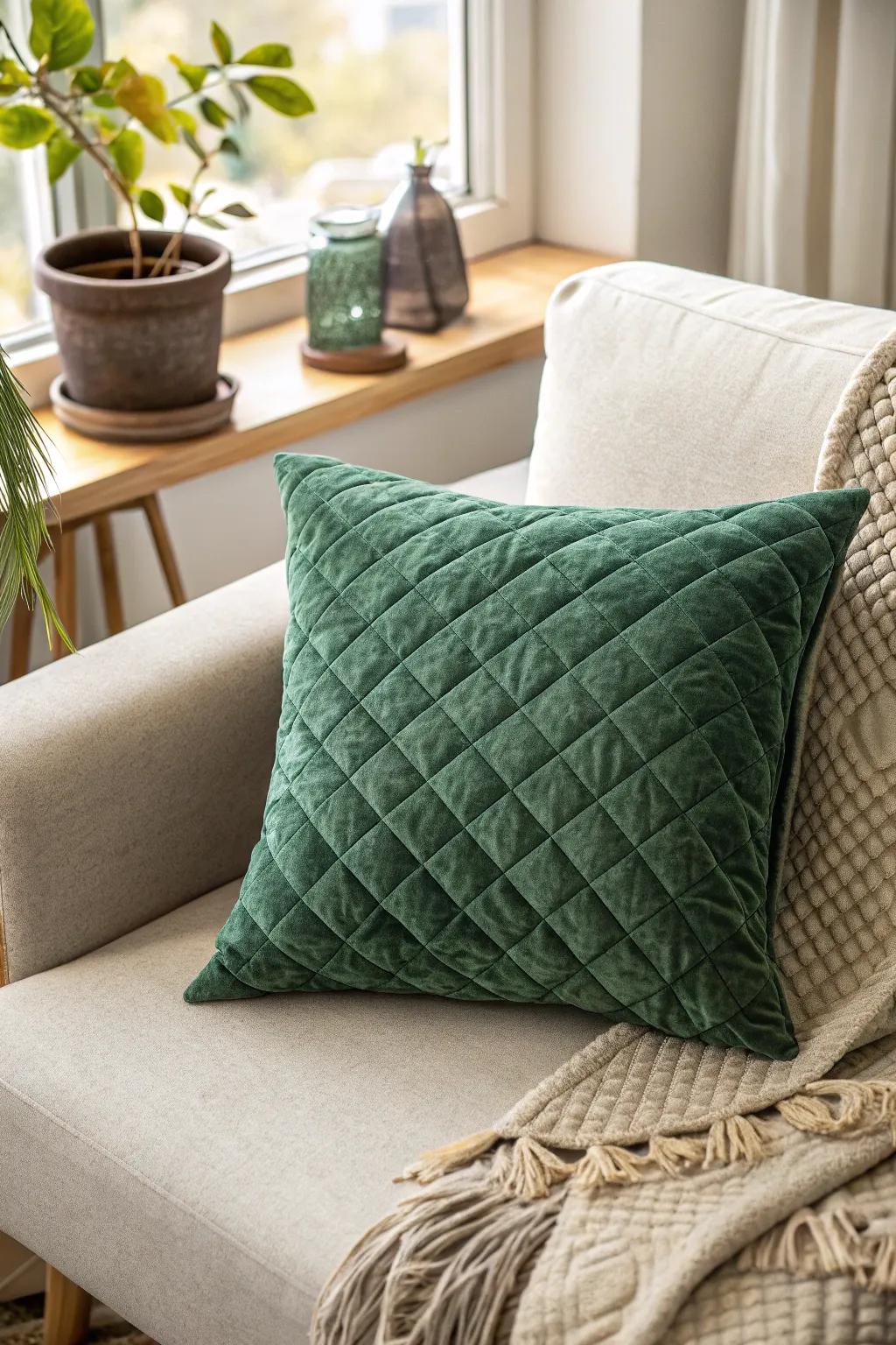 Elevate your space with the luxurious texture of quilted velvet pillow covers.