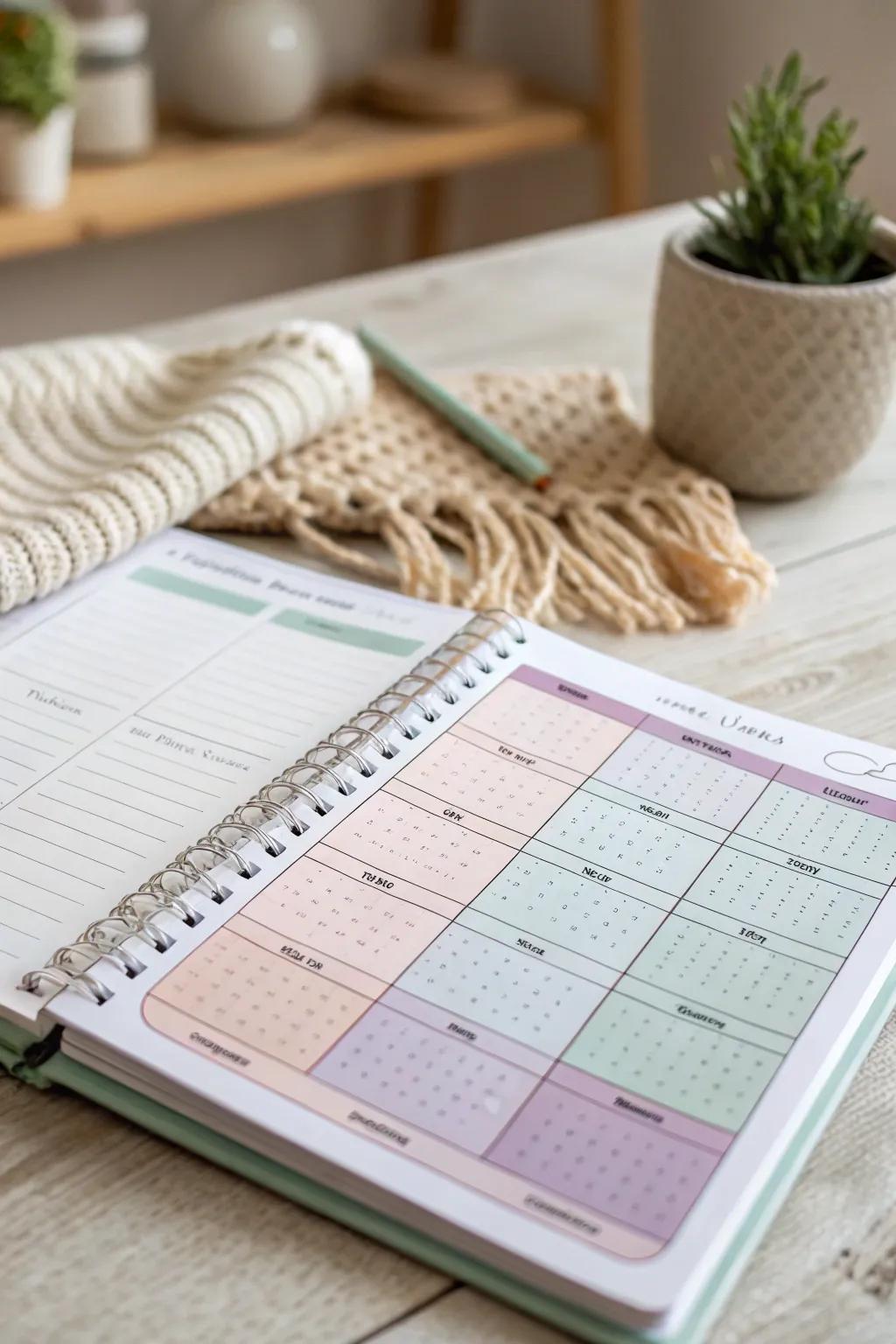 Transform your habits into art with a color-coded tracker that inspires consistency and beauty every day.