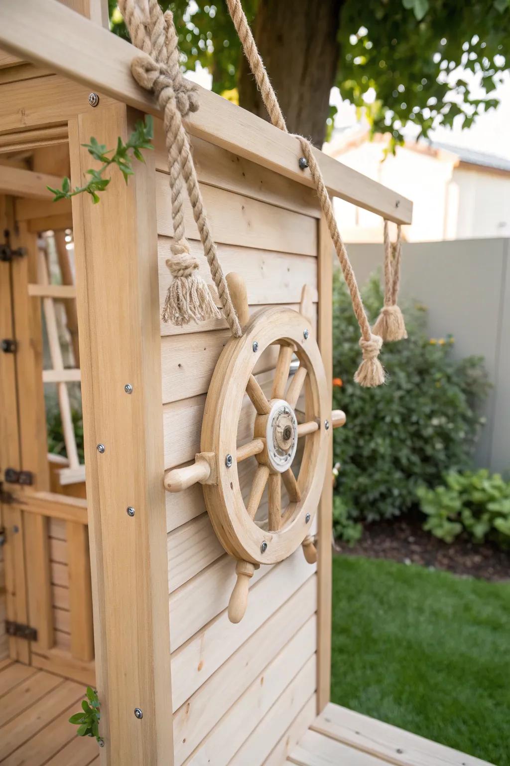Sail into adventure with this charming pirate ship wheel, perfect for imaginative playtime.