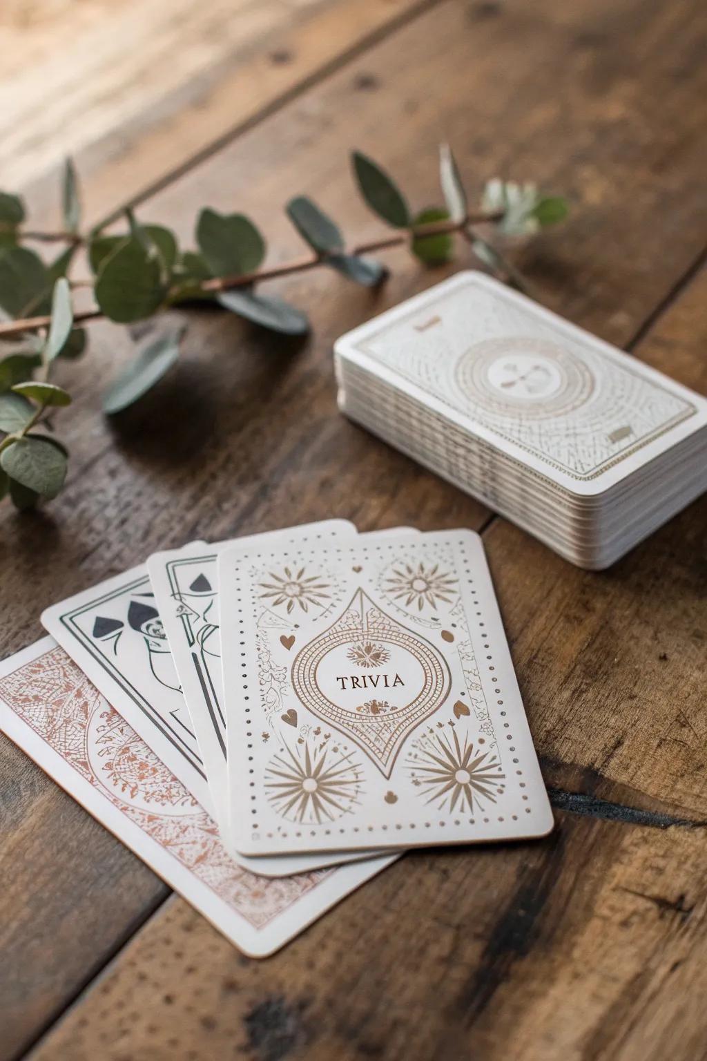 Transform game nights with a deck of trivia cards that blend style and curiosity.