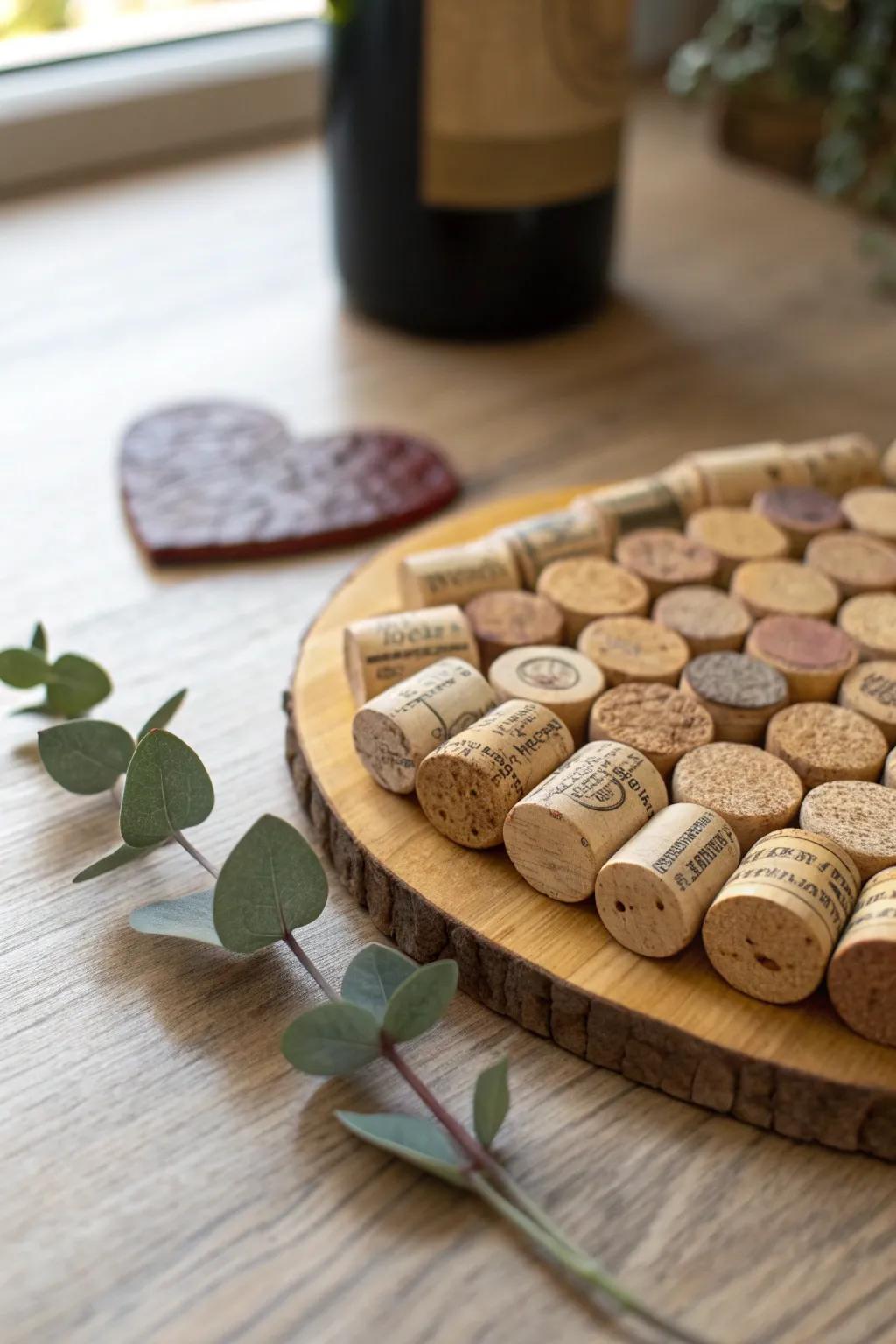 Elevate your table setting with handcrafted wine cork coasters—a blend of natural beauty and practical design.