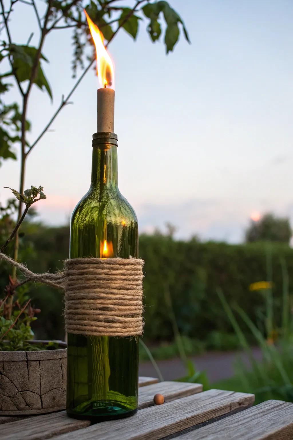 Illuminate your garden with this chic, handcrafted tiki torch.