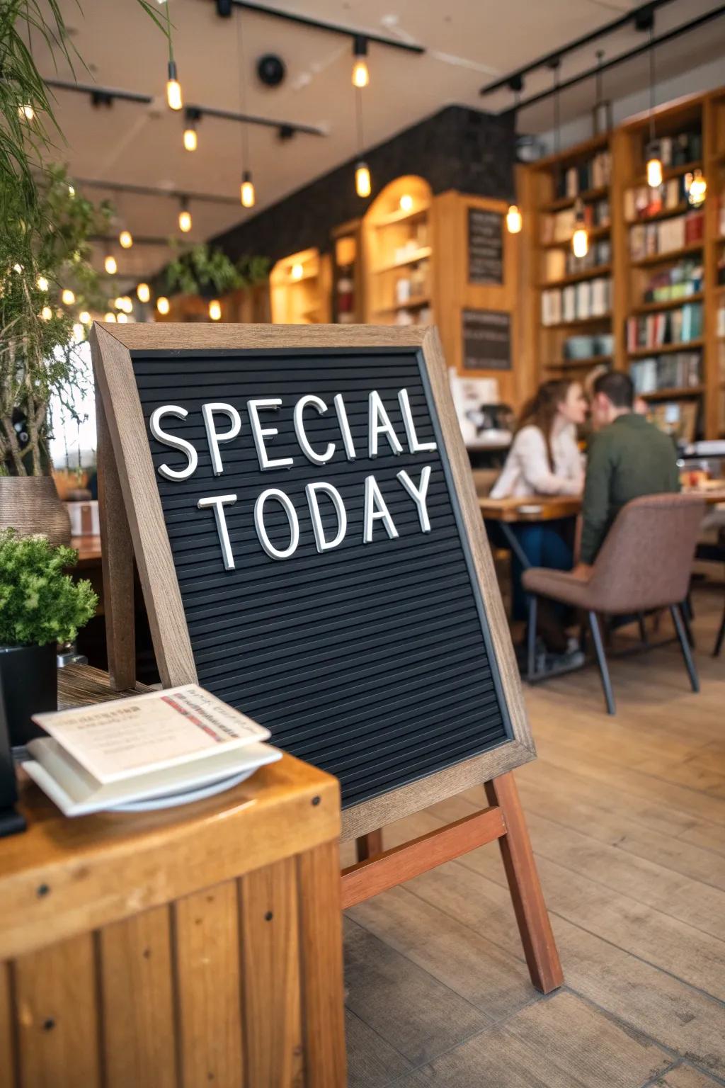 Letter boards bring a nostalgic charm to any restaurant.