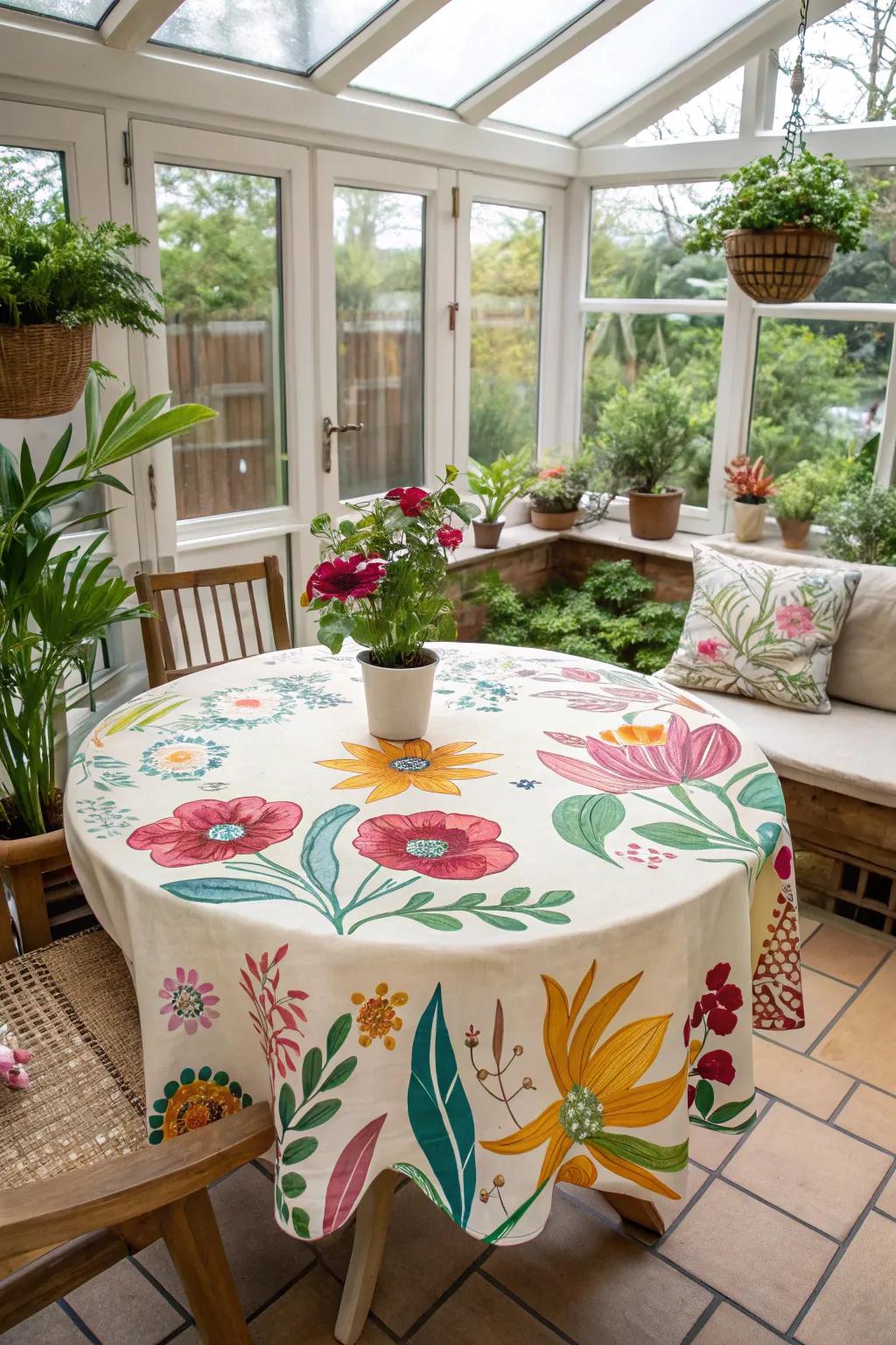 Painted patterns add a whimsical and unique touch to your table.