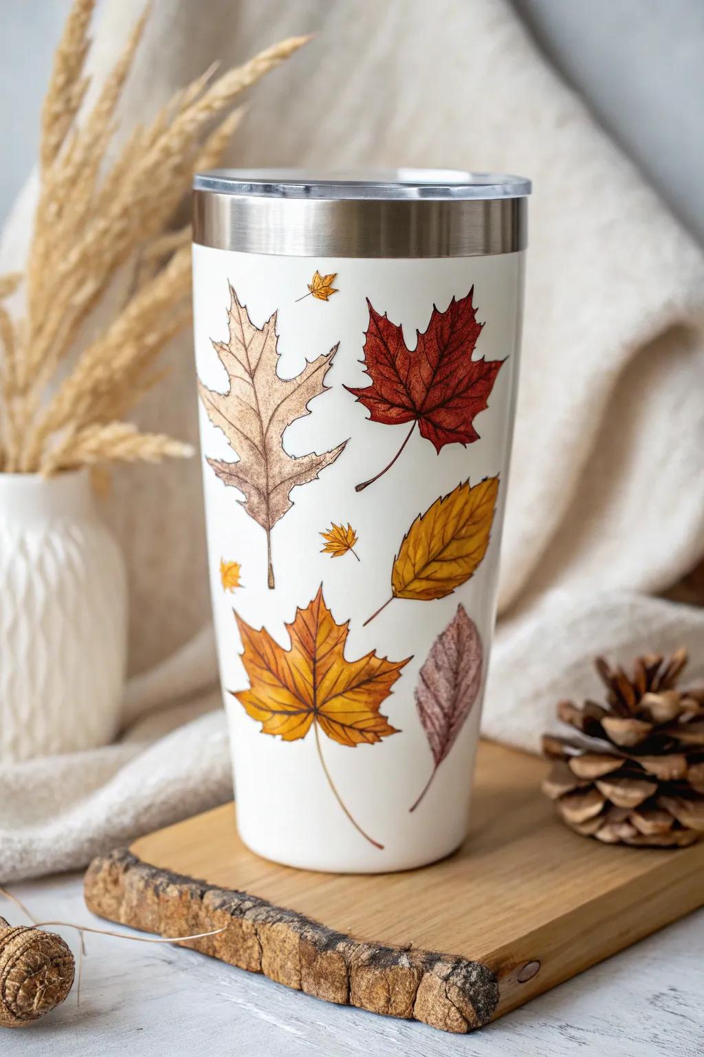 Embrace the beauty of autumn with this elegantly crafted tumbler, perfect for adding a touch of seasonal charm to your school day.