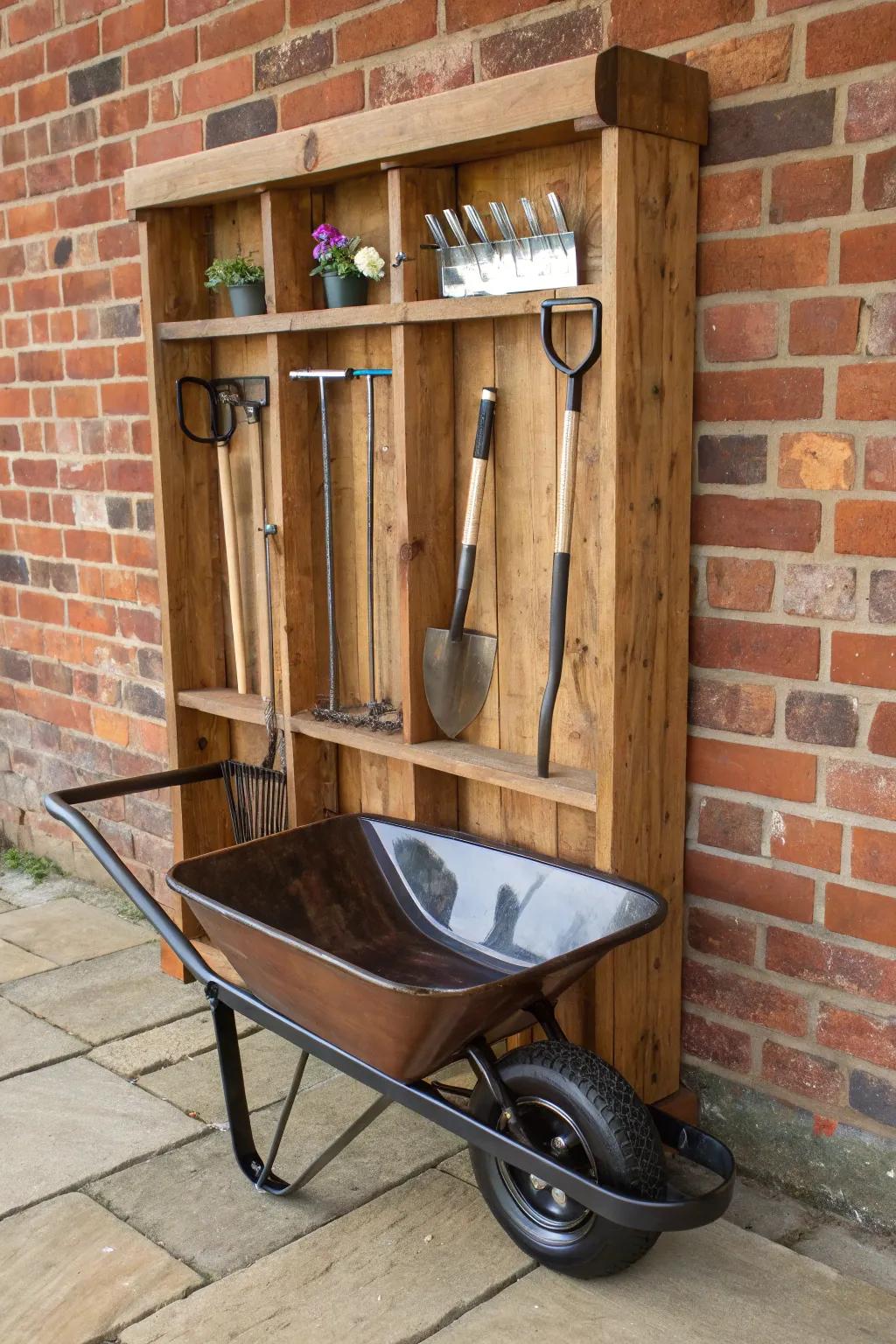 Maximize your space with this clever wheelbarrow storage hack—where style meets functionality!