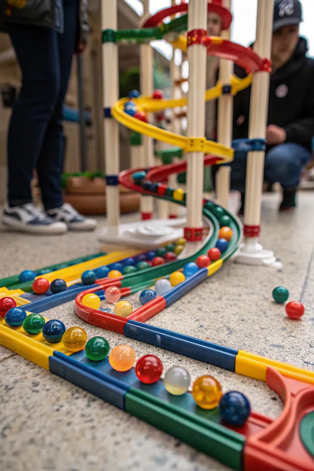 A captivating marble run offering endless fun