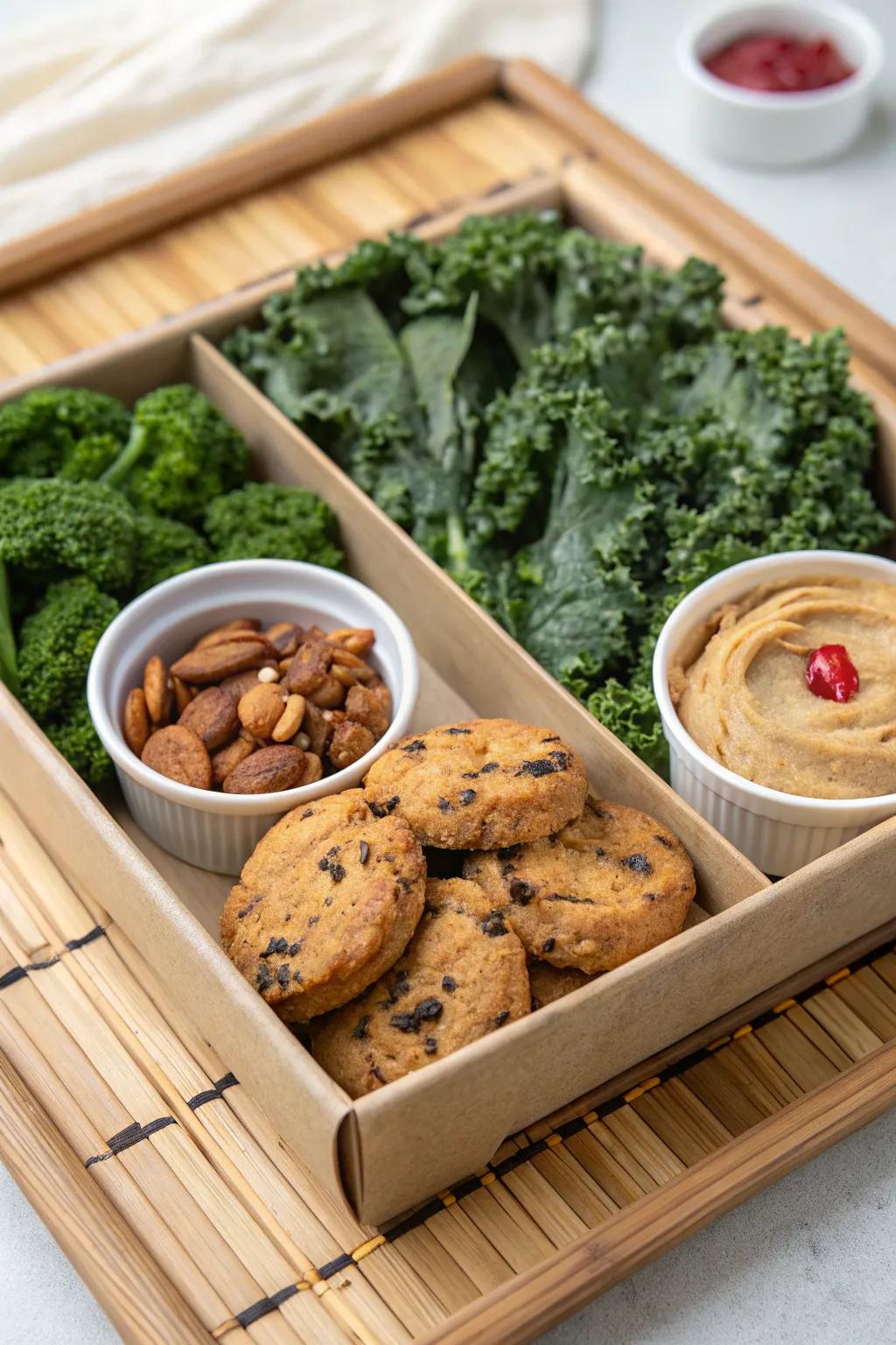 Discover plant-based delights with this thoughtful vegan snack box.