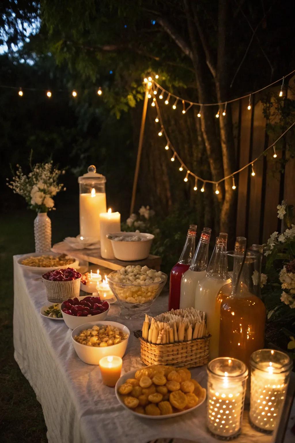 Ambient lighting adds warmth and invites guests to linger.