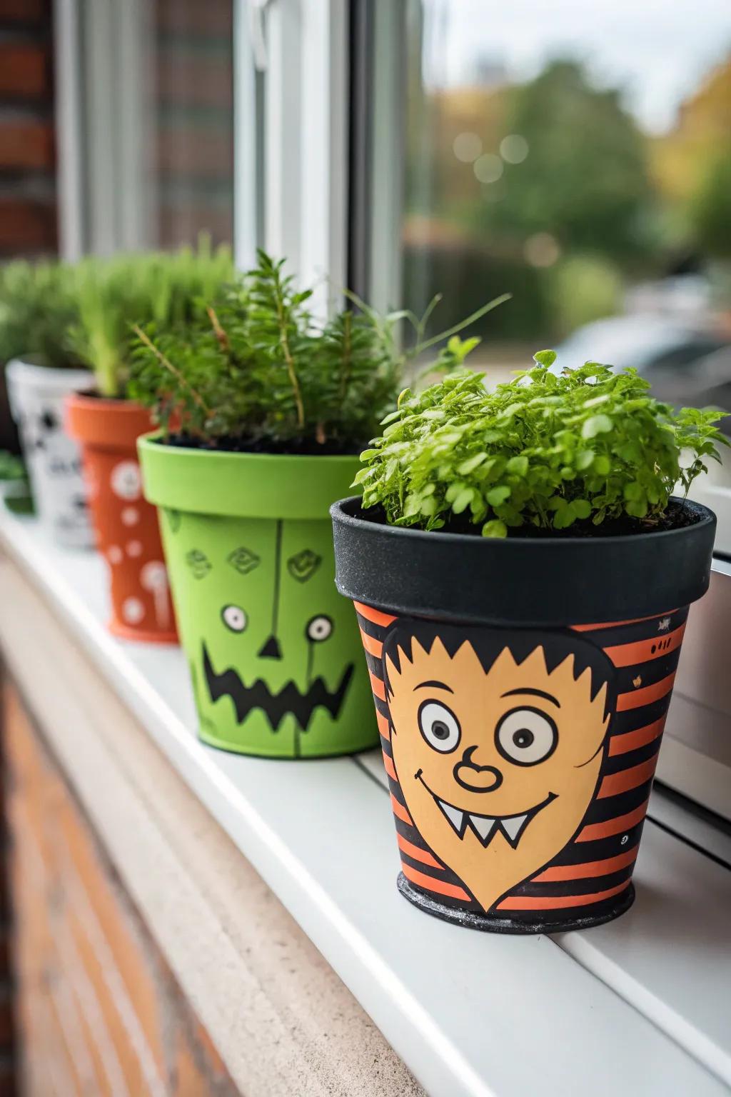 Halloween plant pots bring a spooky touch to your greenery.