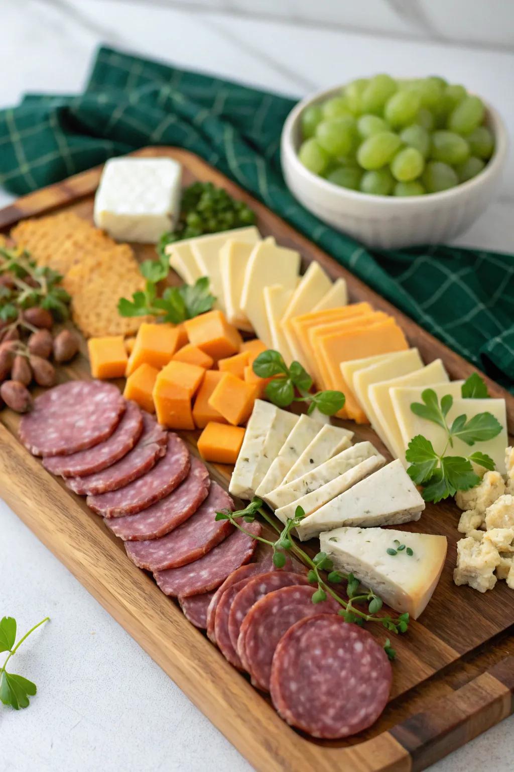 A feast for the senses: Enjoy a St. Patrick's Day charcuterie board.