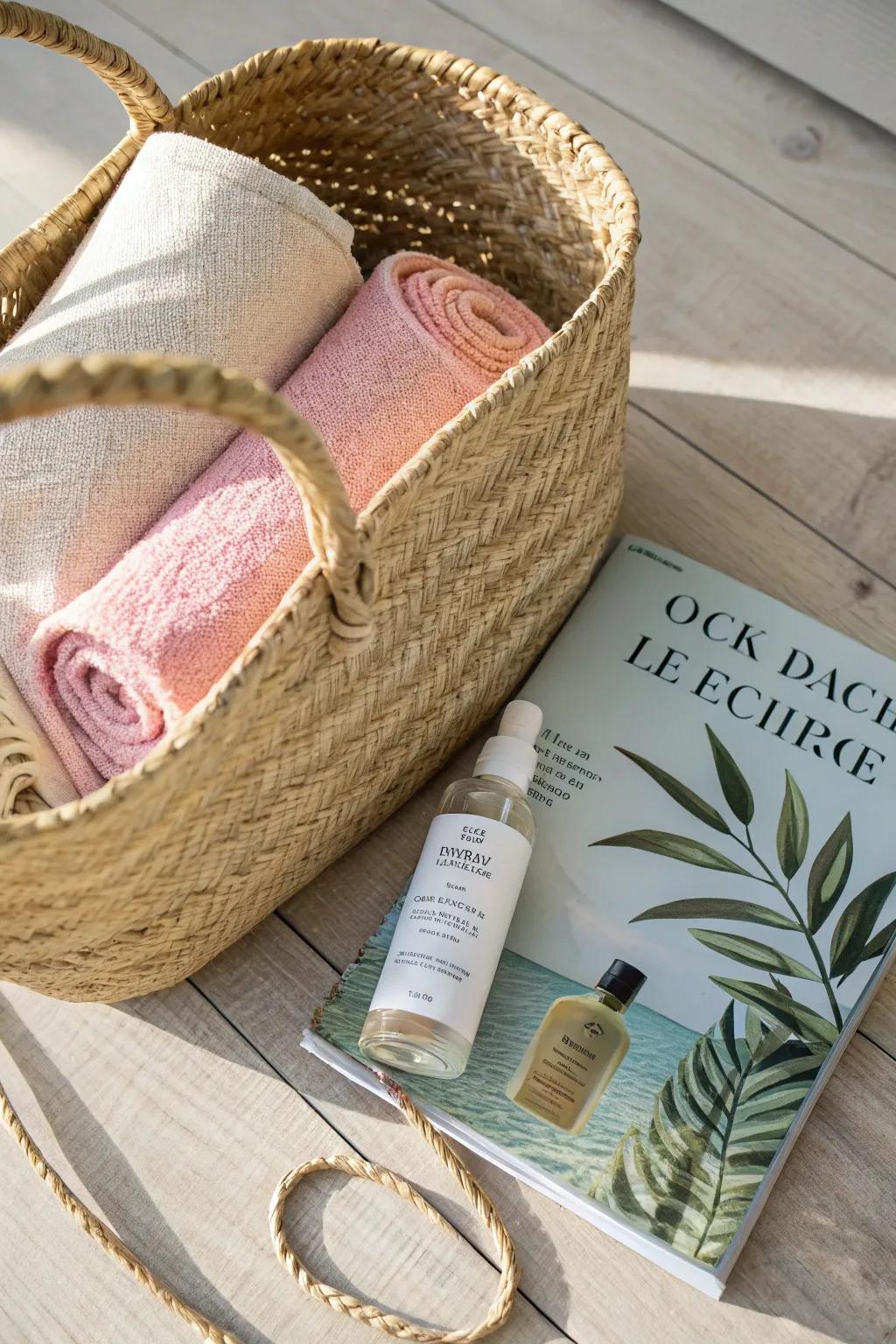 Embrace the sun with this chic beach day essentials package, where simplicity meets style.