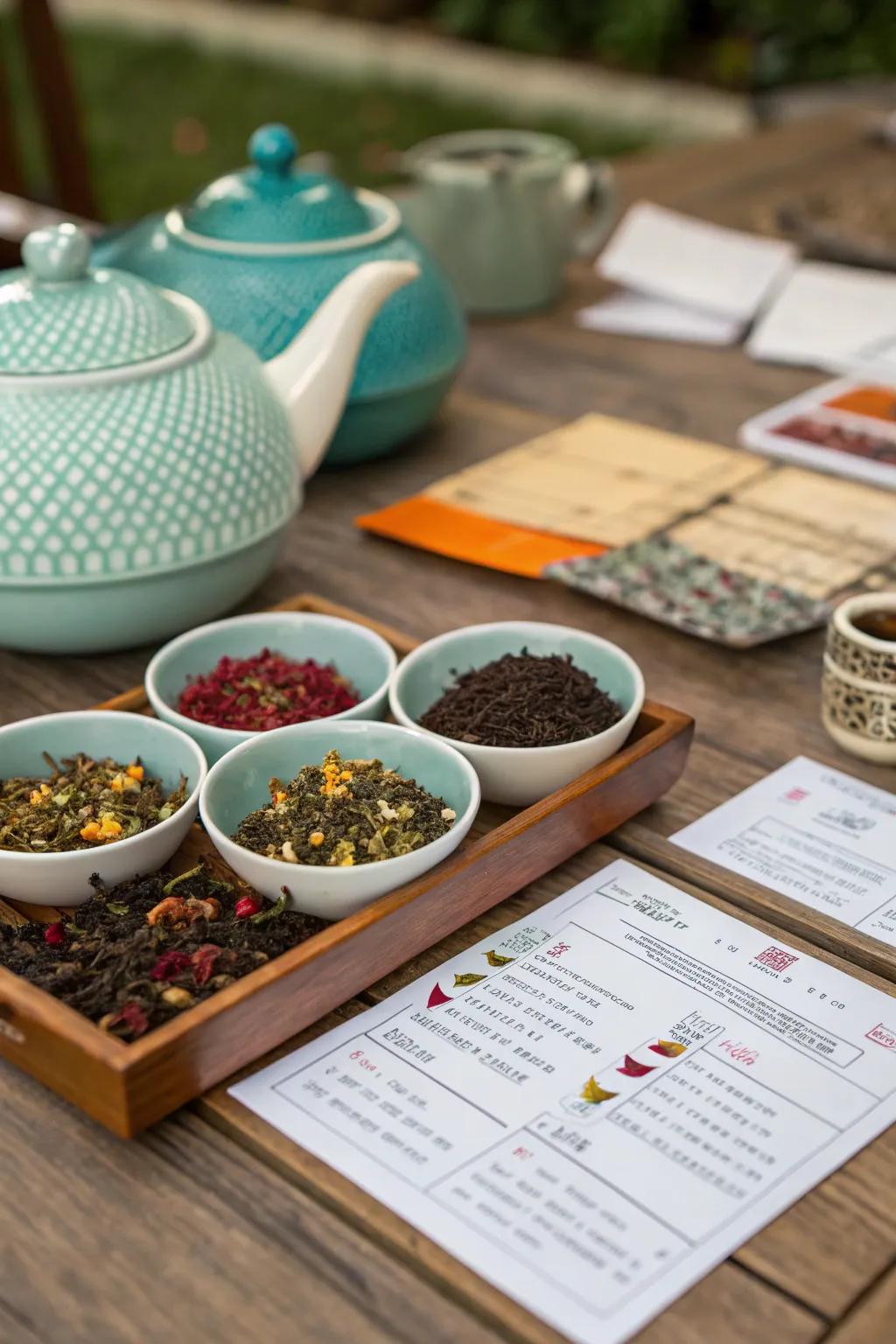 An interactive tea tasting engages guests in a fun way.