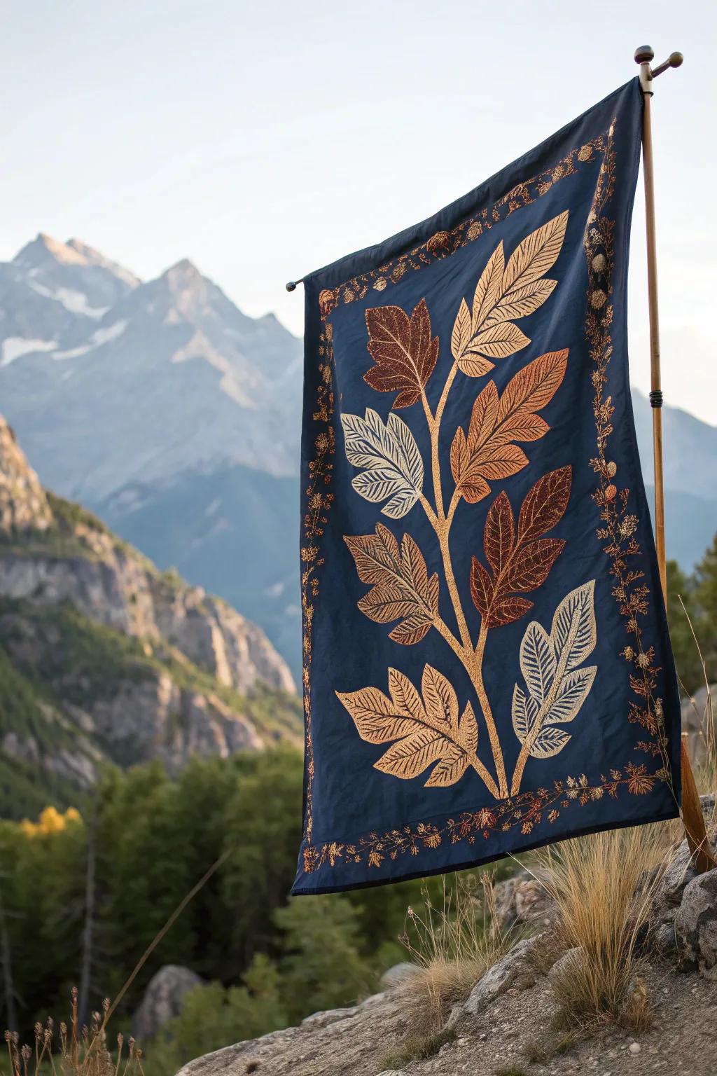 Capture the spirit of the wilderness with this exquisitely crafted nature-inspired flag, perfect for adventurers and outdoor enthusiasts.