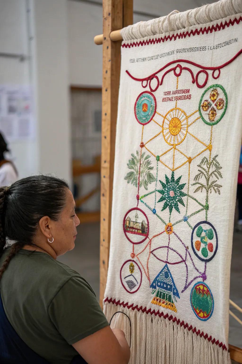 A community tapestry weaves diverse lives into one.